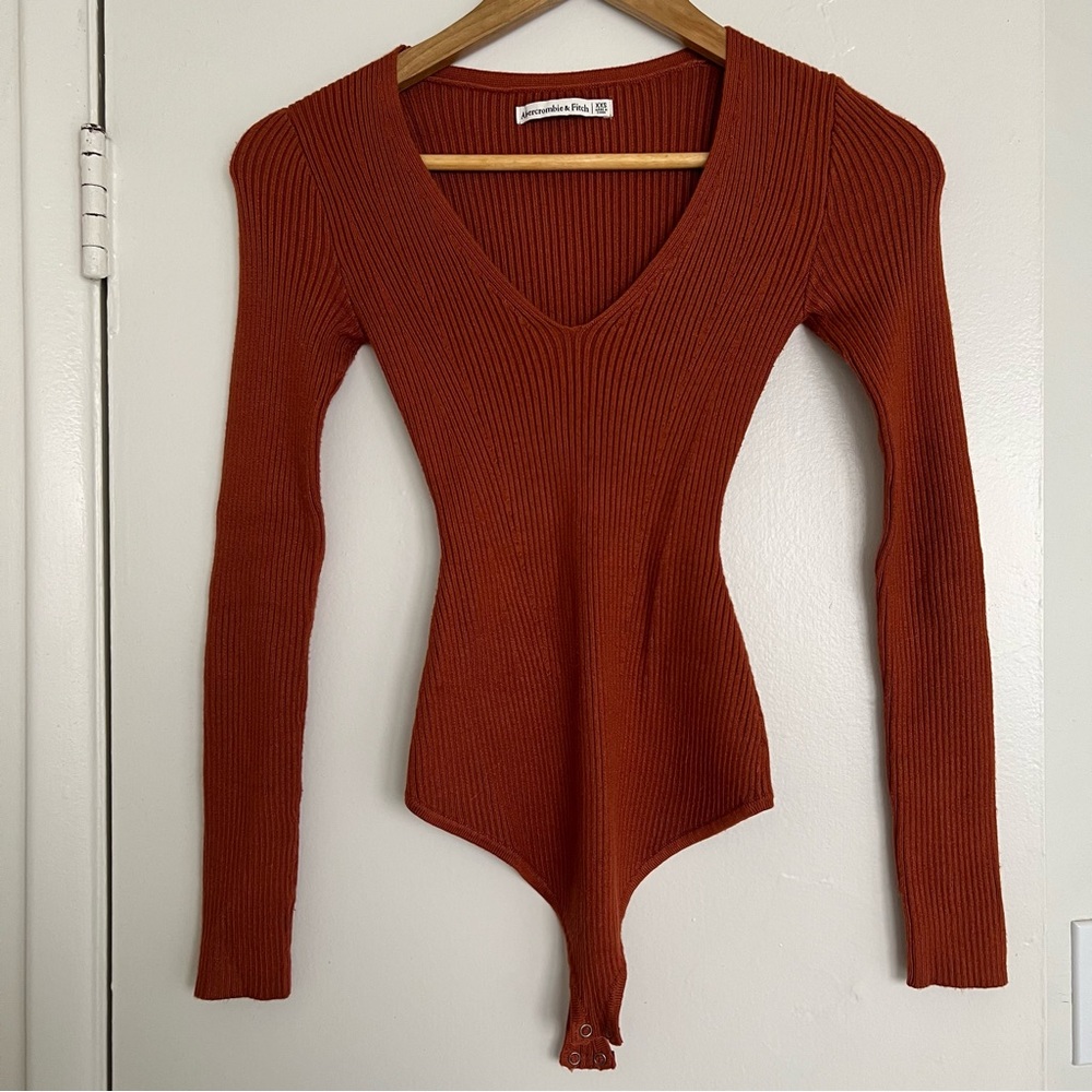 A&F Long Sleeve V-Neck Bodysuit